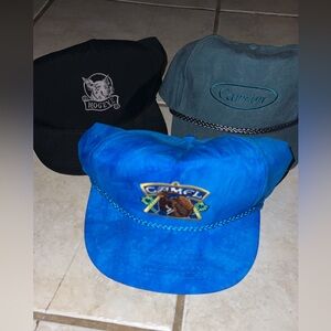 Bundle of Vintage Trucker Style Braided Rope Hats - Camel/Carrier/Hogeye OSFM